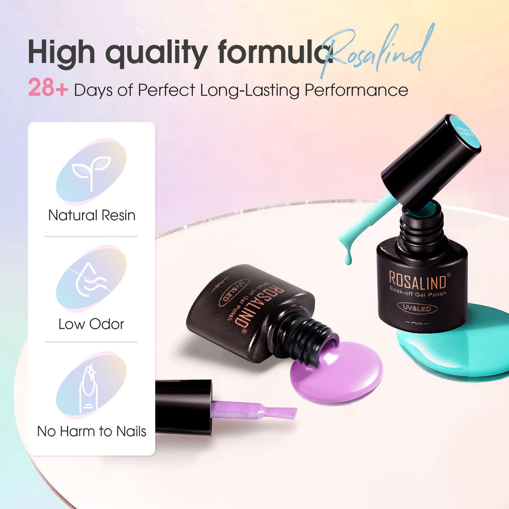 ROSALIND easy application steps guide comfortable at home gel nails