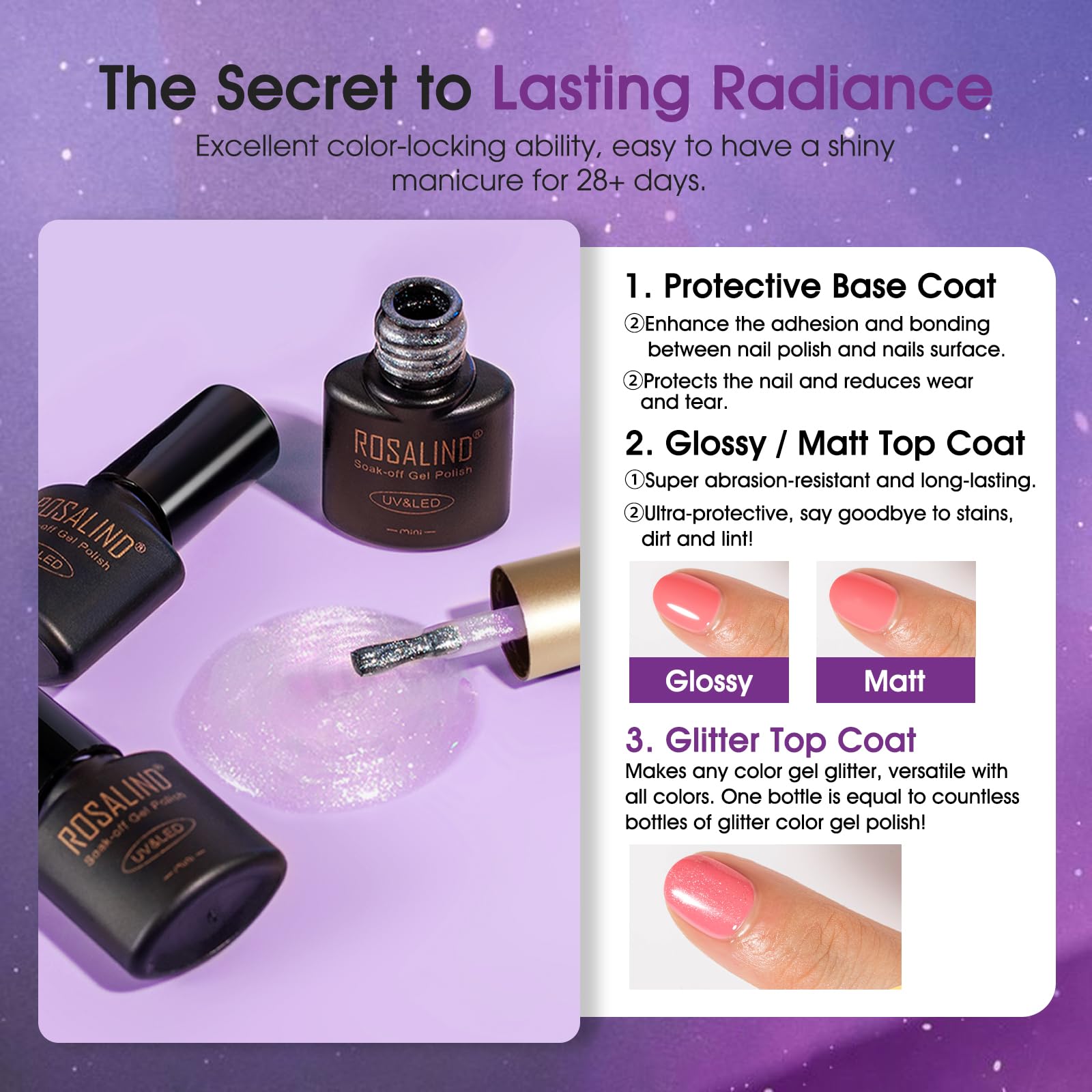 ROSALIND easy-apply glide-on gel ideal for beginner-friendly manicures