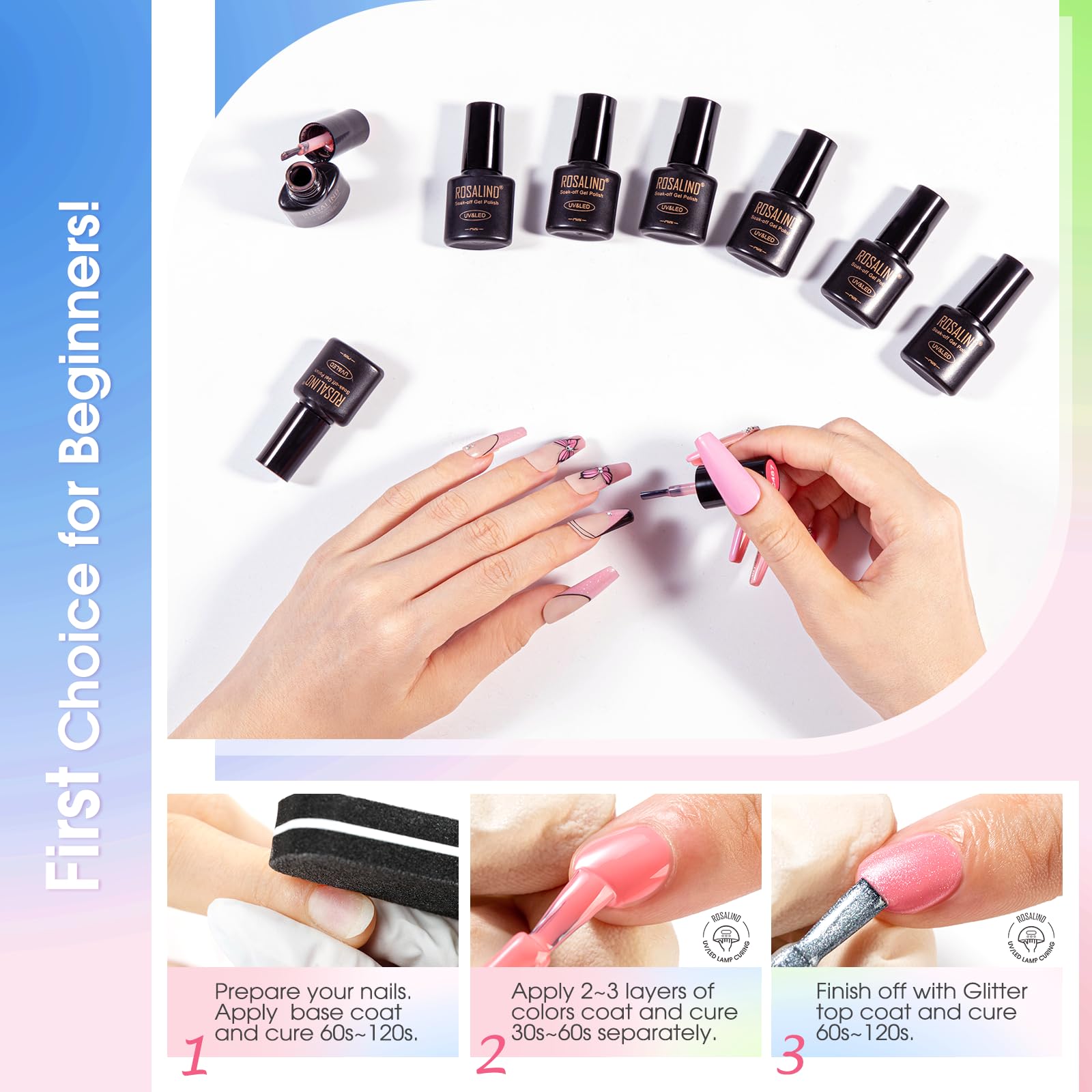 ROSALIND easy-glide brush detail ensures quick, even coverage