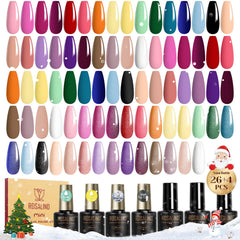 ROSALIND gel nail polish set with 26 colors for versatile at-home designs