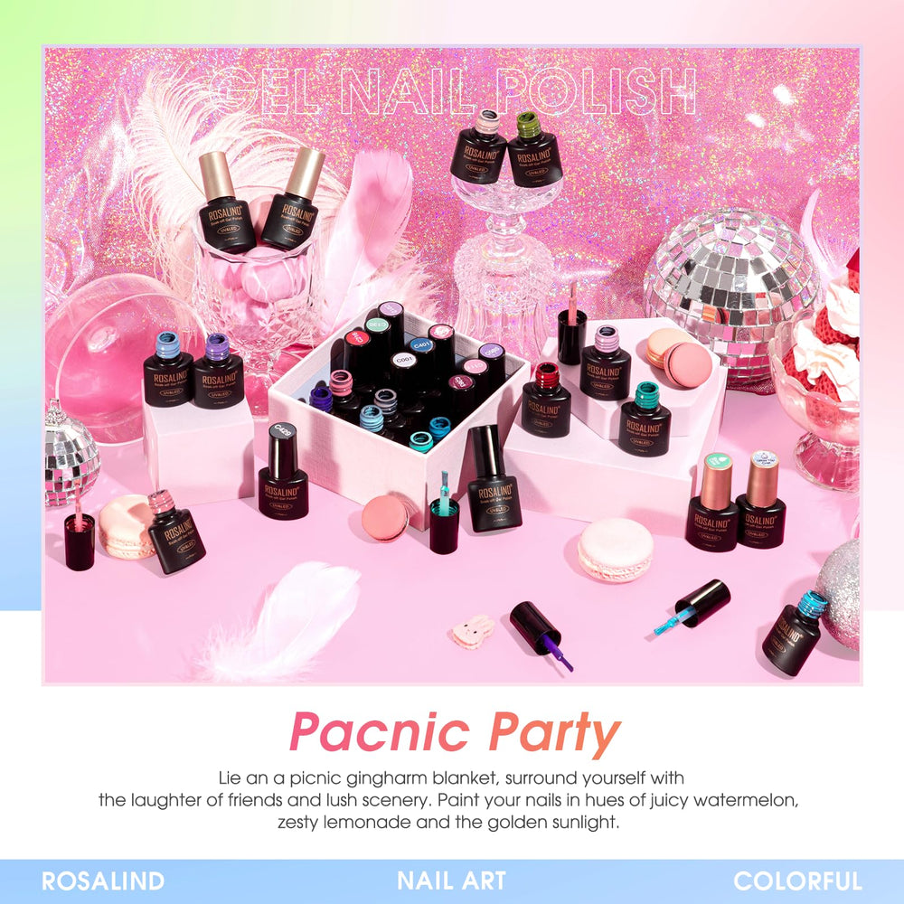 ROSALIND glitter top coat bottle adds sparkle accents for festive looks