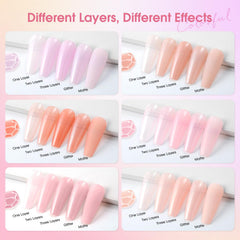 ROSALIND jelly color swatch nude pink highlights versatile nude tones for everyday manicures