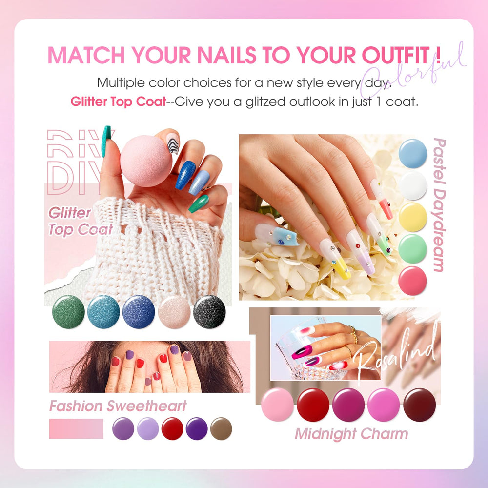 ROSALIND nail bottles 5ml mini format for easy color testing