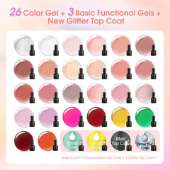 ROSALIND neon glitter jelly collection features vibrant sparkle for party-ready nails