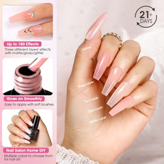 ROSALIND silver glitter top coat gloss adds shimmering accents to any manicure