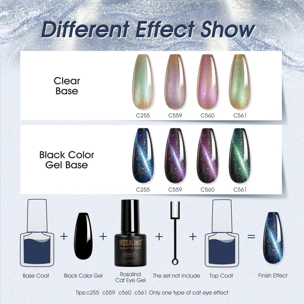 ROSALIND thermochromic color-changing gel swatch reveals temperature-driven color shifts