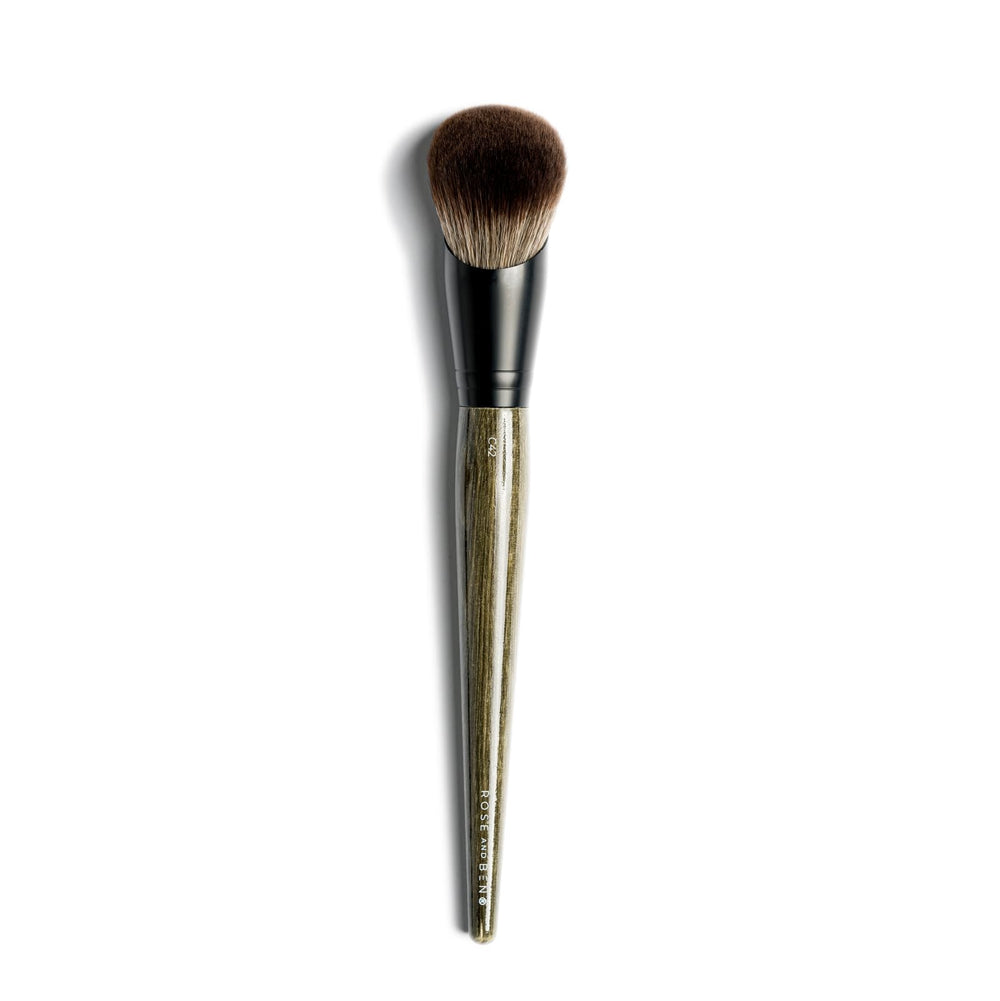 Rose and Ben Beauty C42 foundation brush angled head for precise blending