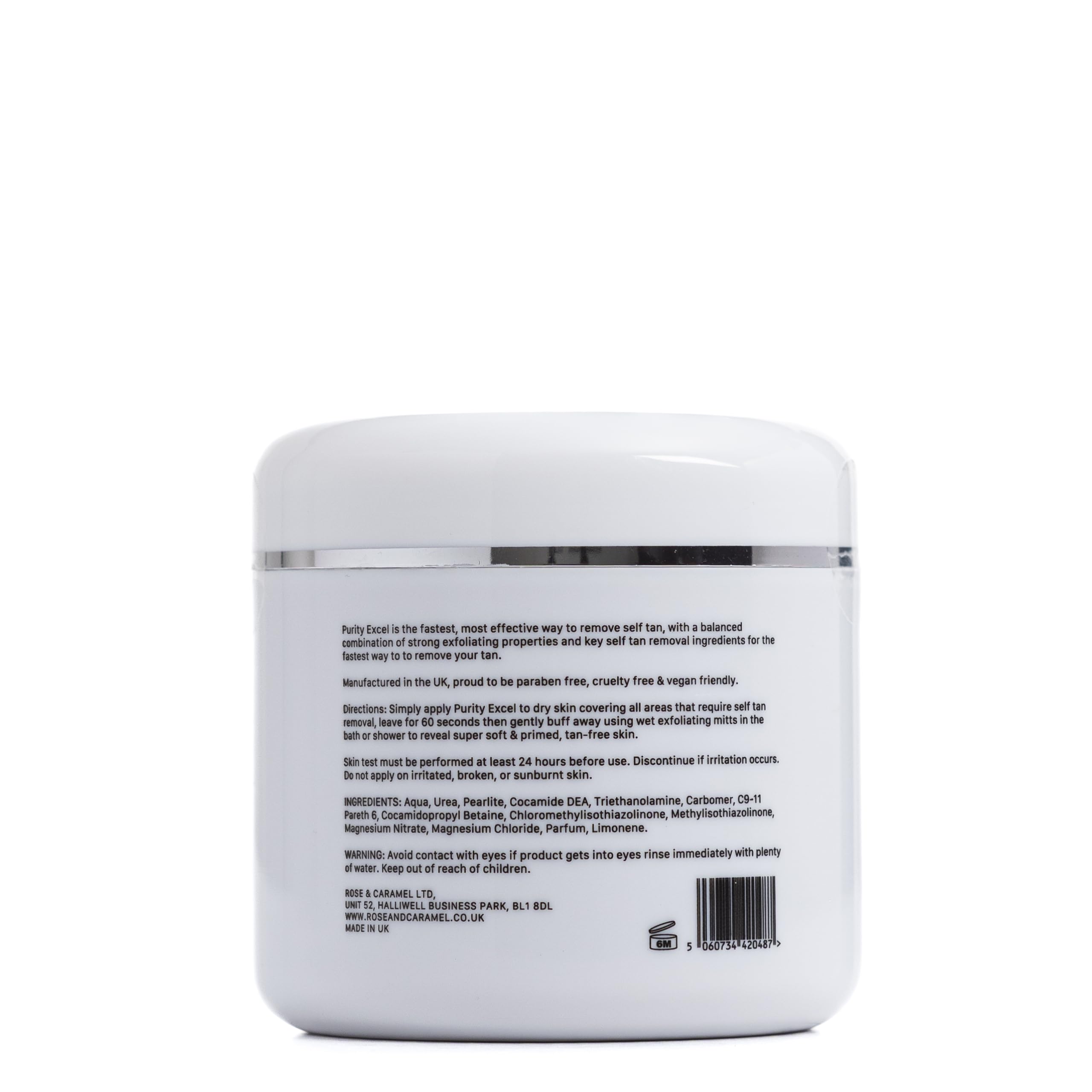 Rose & Caramel Purity Excel application shot demonstrates quick massage for even tan removal.