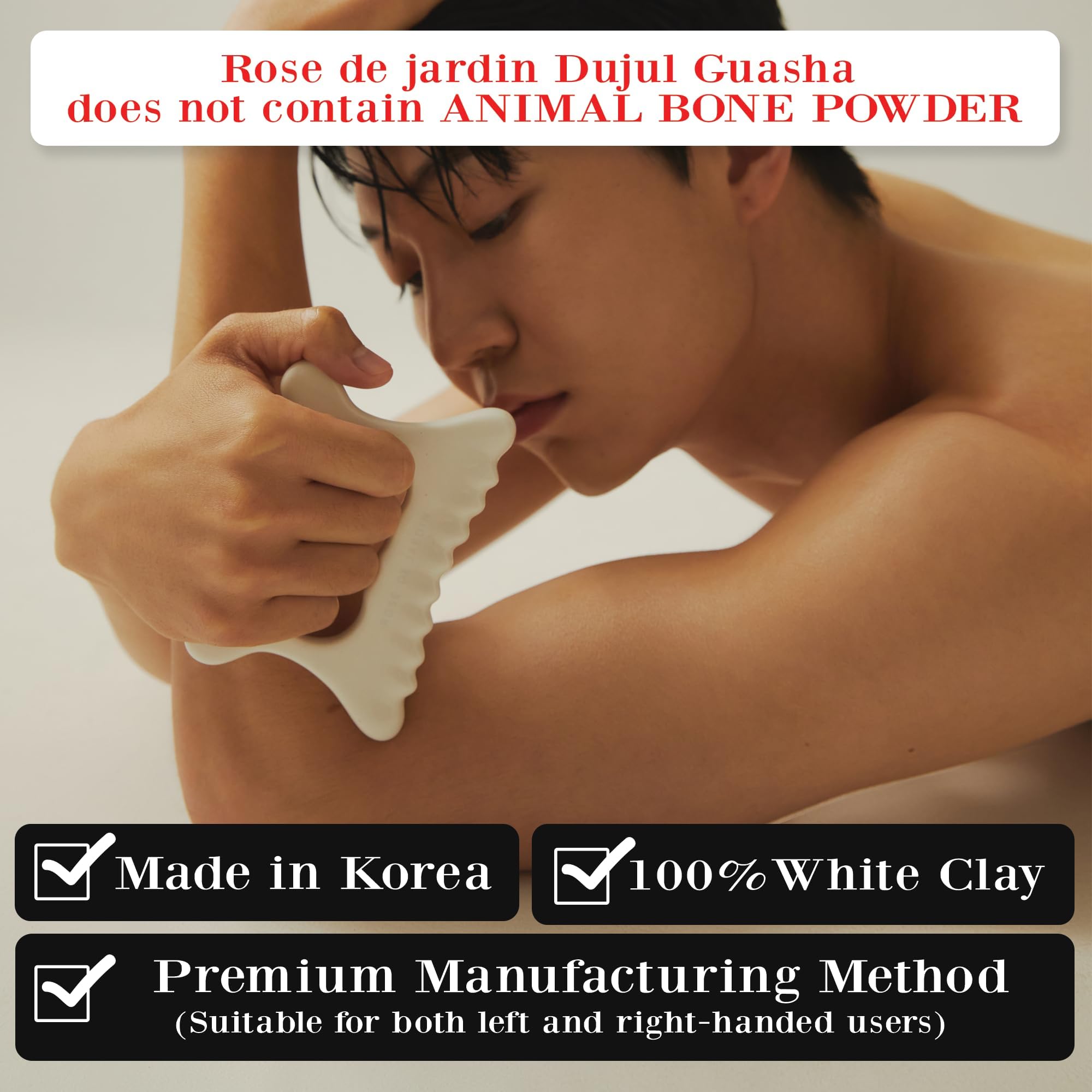 ROSE DE JARDIN gua sha handle emphasizes comfortable use during sessions
