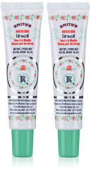 Rosebud Perfume Minted Rose lip balm tube two-pack with peppermint cooling scent.