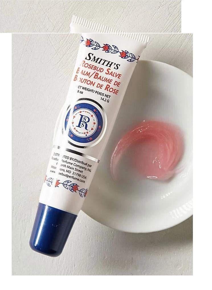 Rosebud Perfume Original Rosebud Salve rose scent detail suggests gentle fragrance during daily routines.