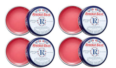 Rosebud Salve four-pack front view for versatile lip care and skin soothing.