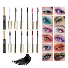 RoseFlower colored mascara set packaging displays vibrant twelve-color lineup.