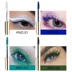 RoseFlower mascara wand demonstrates smooth application for bold lashes.