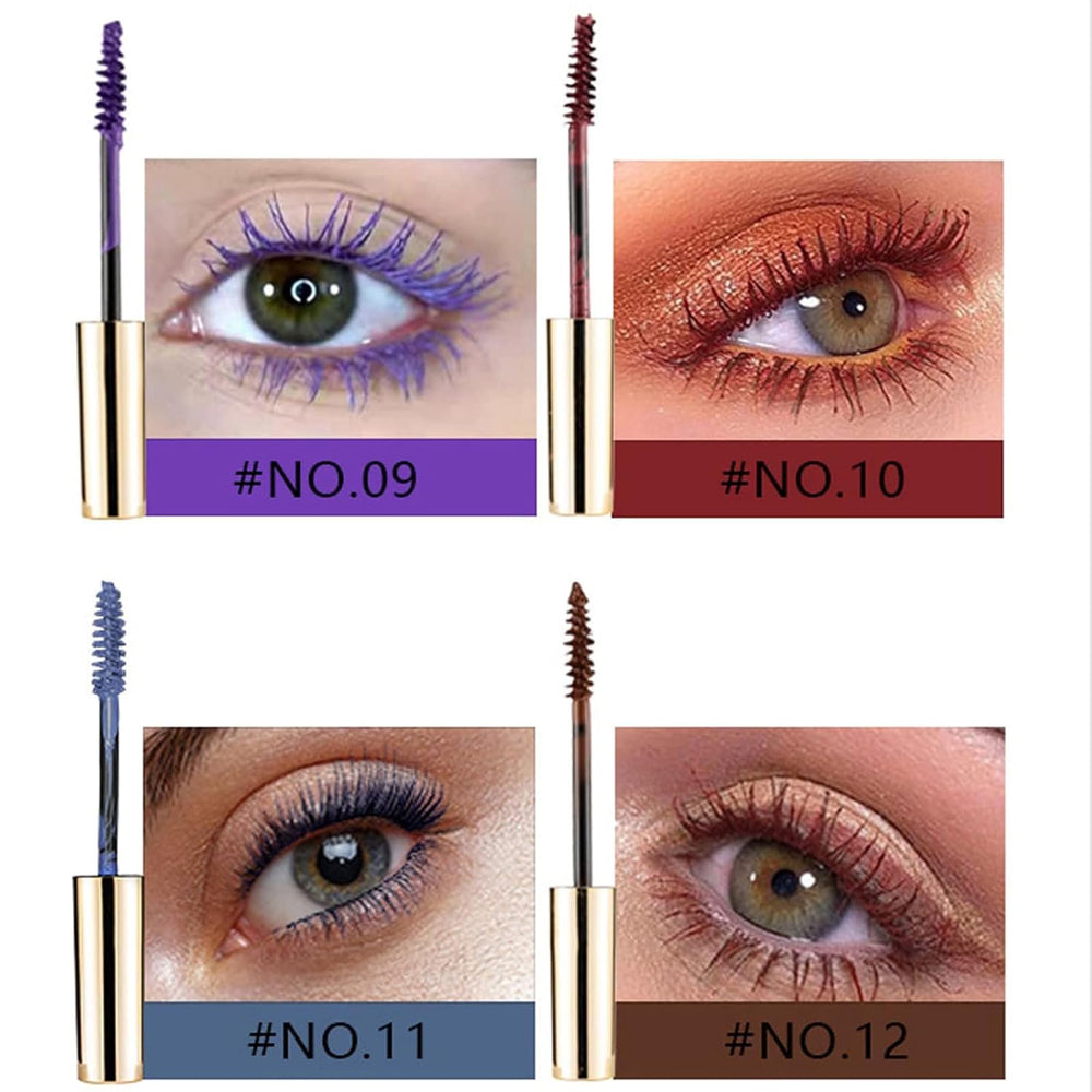 RoseFlower mascara on lashes close-up shows defined separation and color.