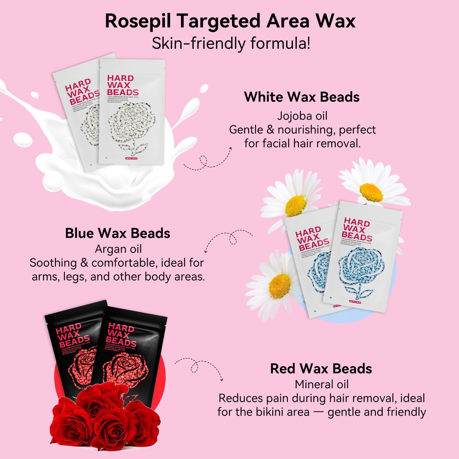 ROSEPIL silicone-pot close-up for easy cleaning and wax-saving design