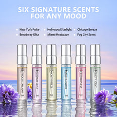 Roseye Urban Snapshot travel-size bottles offer on-the-go freshness anywhere.