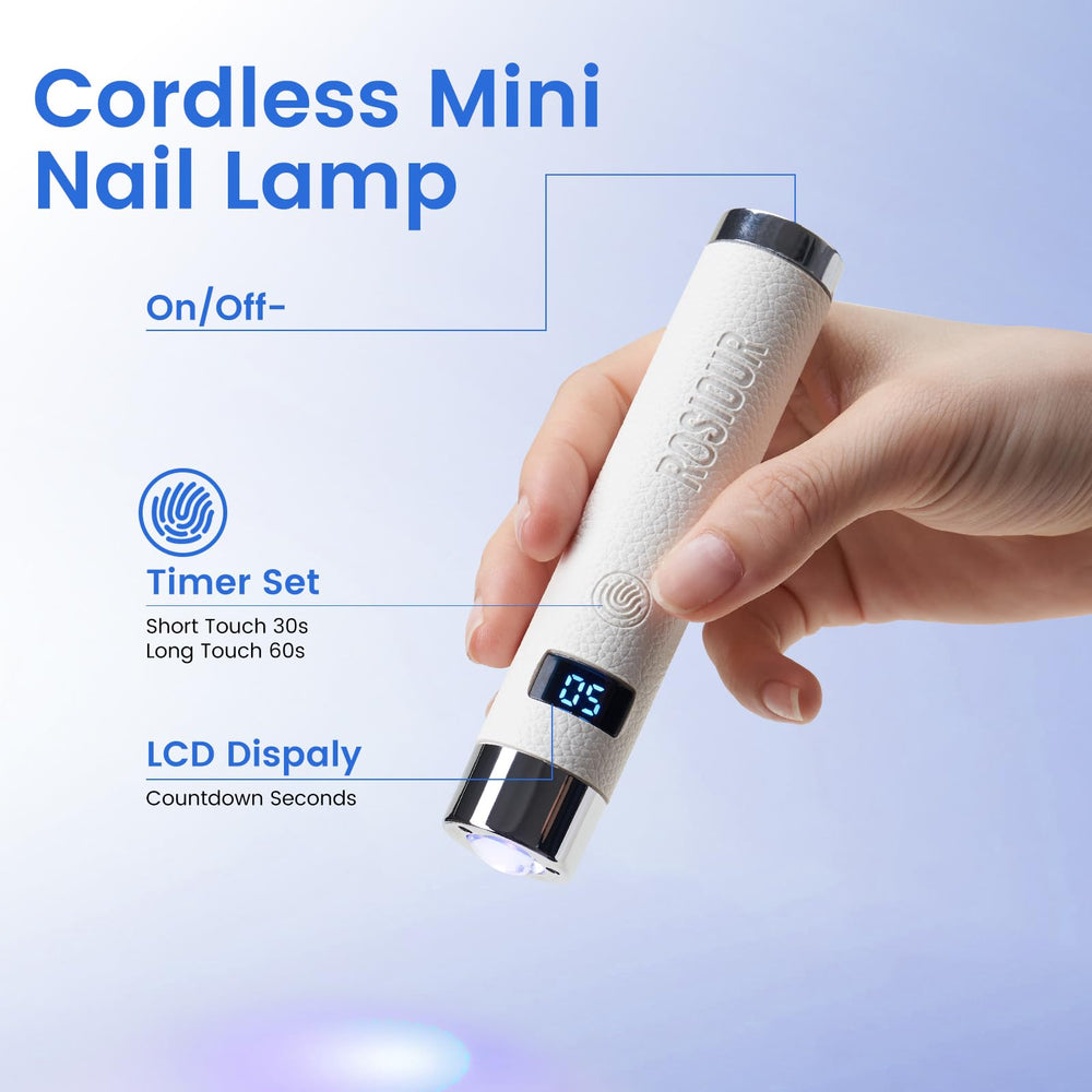 Rosiour Mini UV Lamp digital timer display for precise curing times