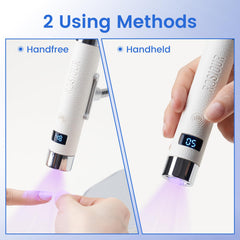 Rosiour Mini UV Lamp on stand for hands-free curing and tidy manicure