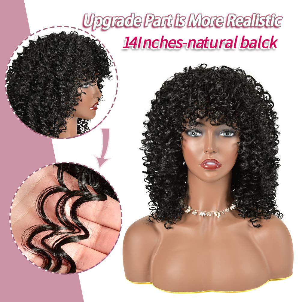 rosmile curly wig adjustable cap straps demonstrate secure fit for comfortable wear