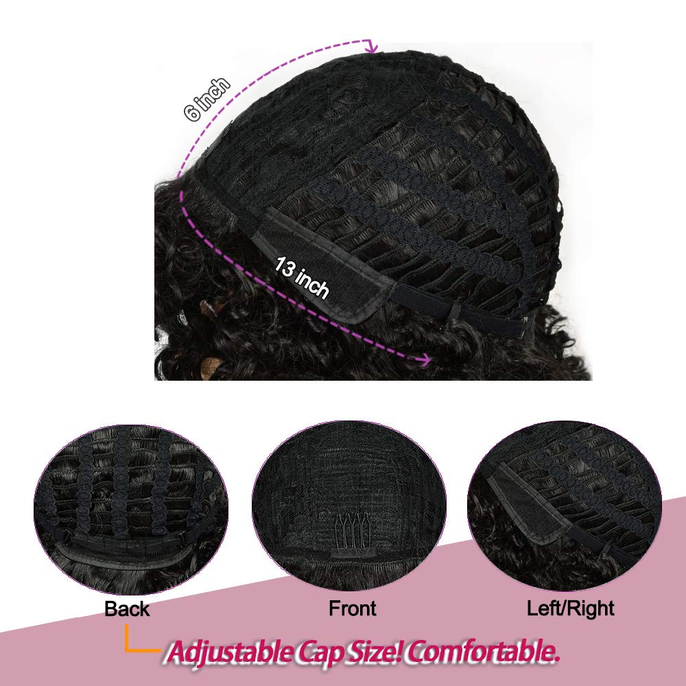 rosmile curly wig includes professional wig comb and caps for grooming convenience