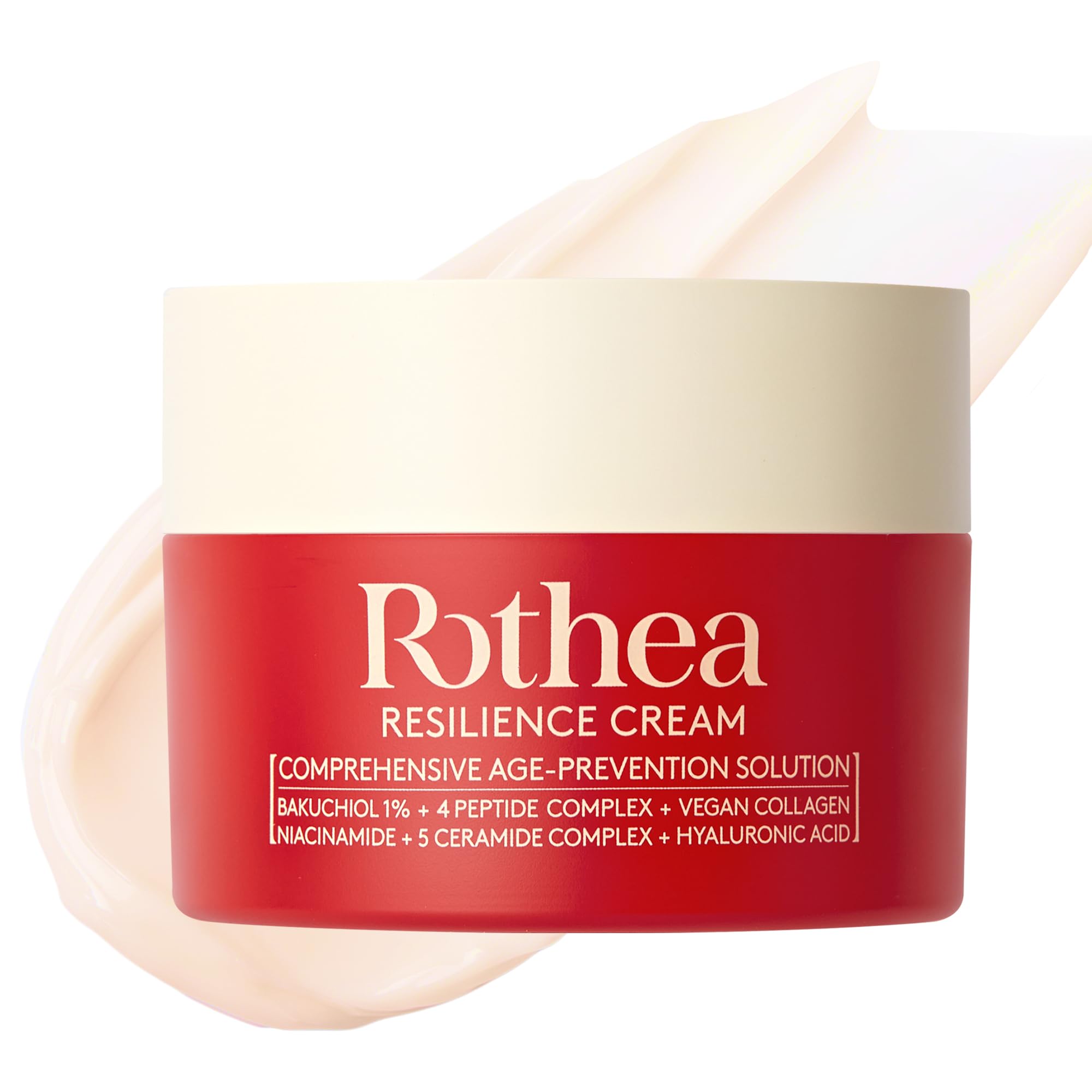 Rothea Resilience Cream bottle shown for daily anti-aging hydration