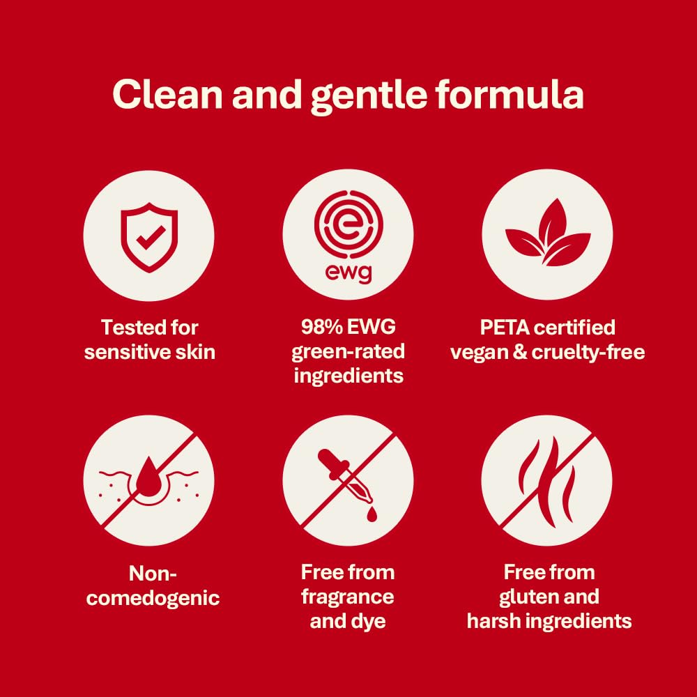 Rothea Resilience Cream ingredients panel featuring bakuchiol and peptides