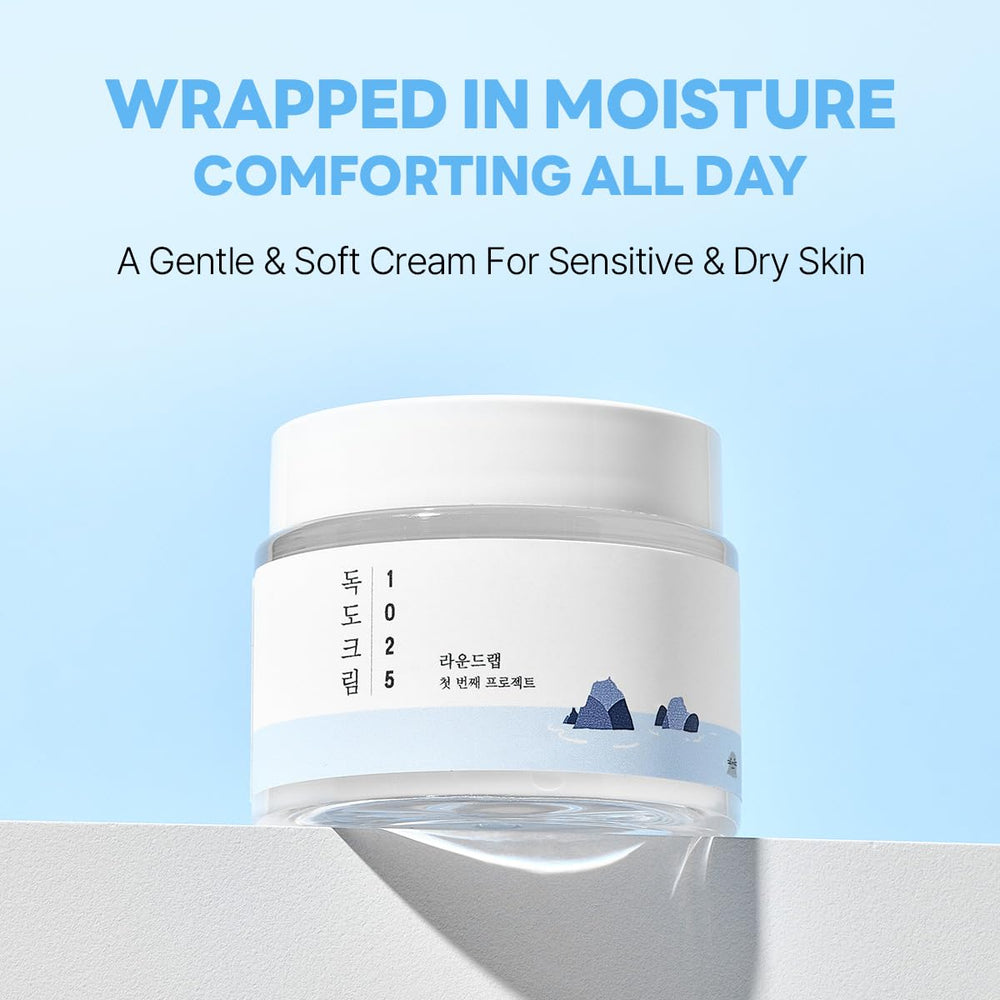 ROUND LAB 1025 Dokdo Cream skin-sensitivity friendly formula suitable for delicate complexions