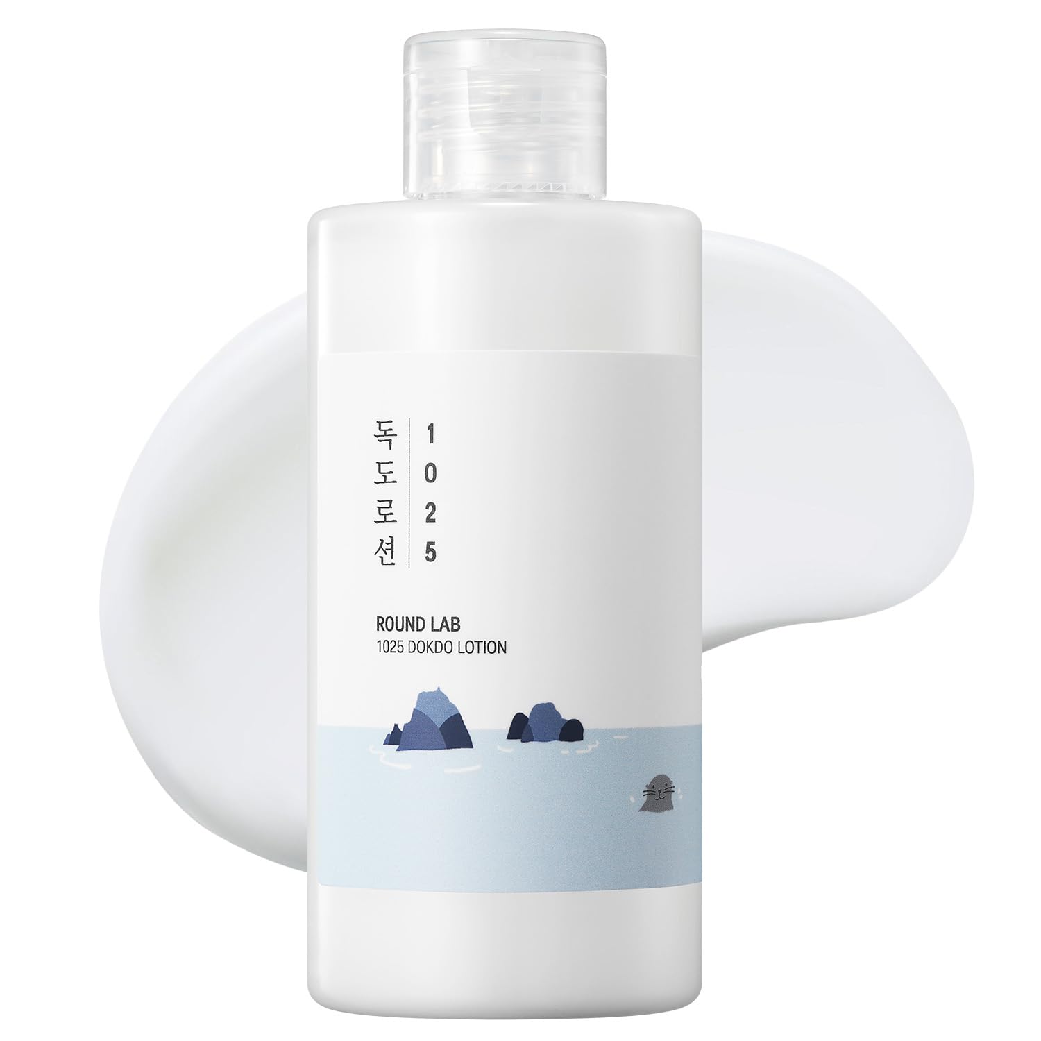ROUND LAB 1025 Dokdo Lotion bottle showcasing long-lasting hydration for daily moisturization