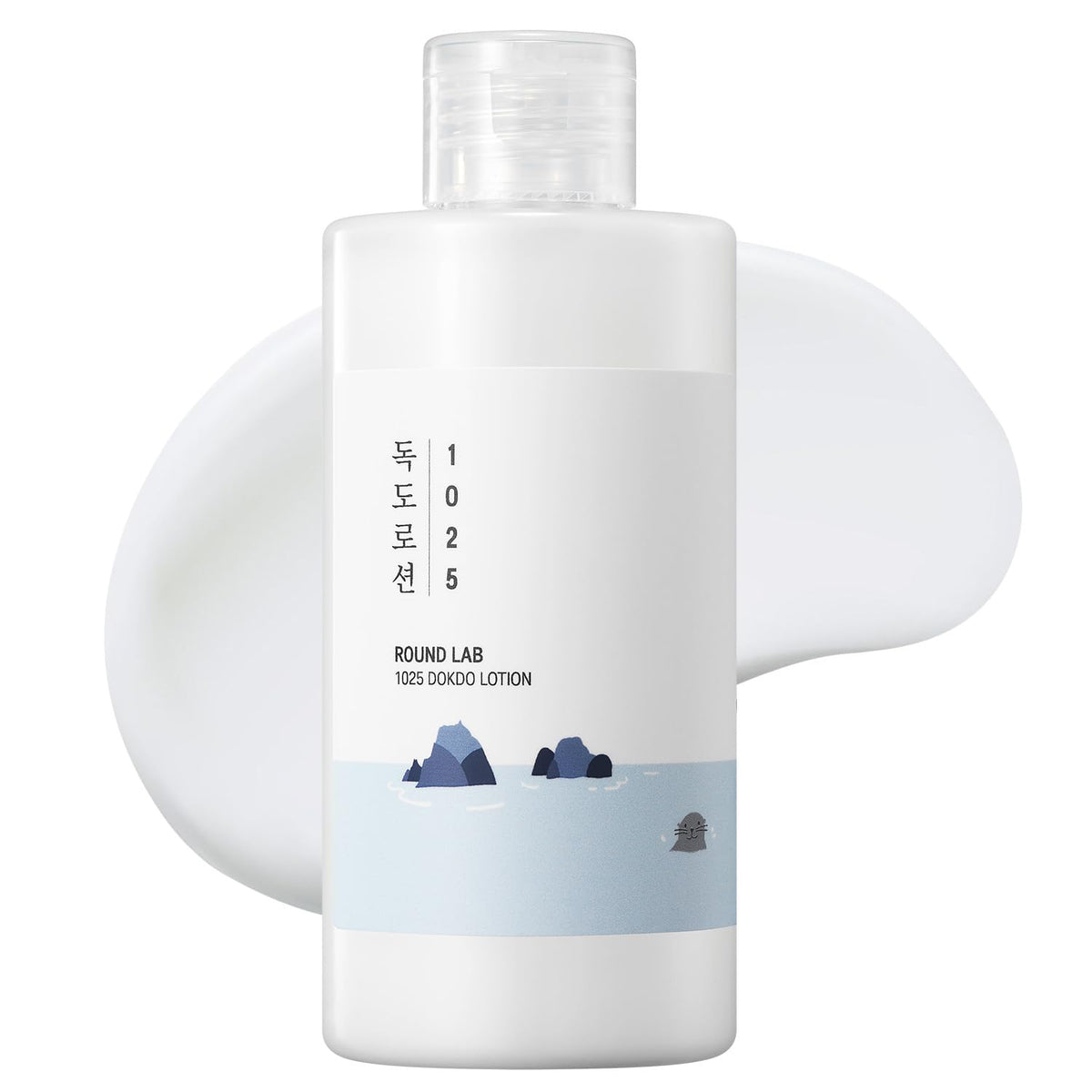 ROUND LAB 1025 Dokdo Lotion bottle showcasing long-lasting hydration for daily moisturization