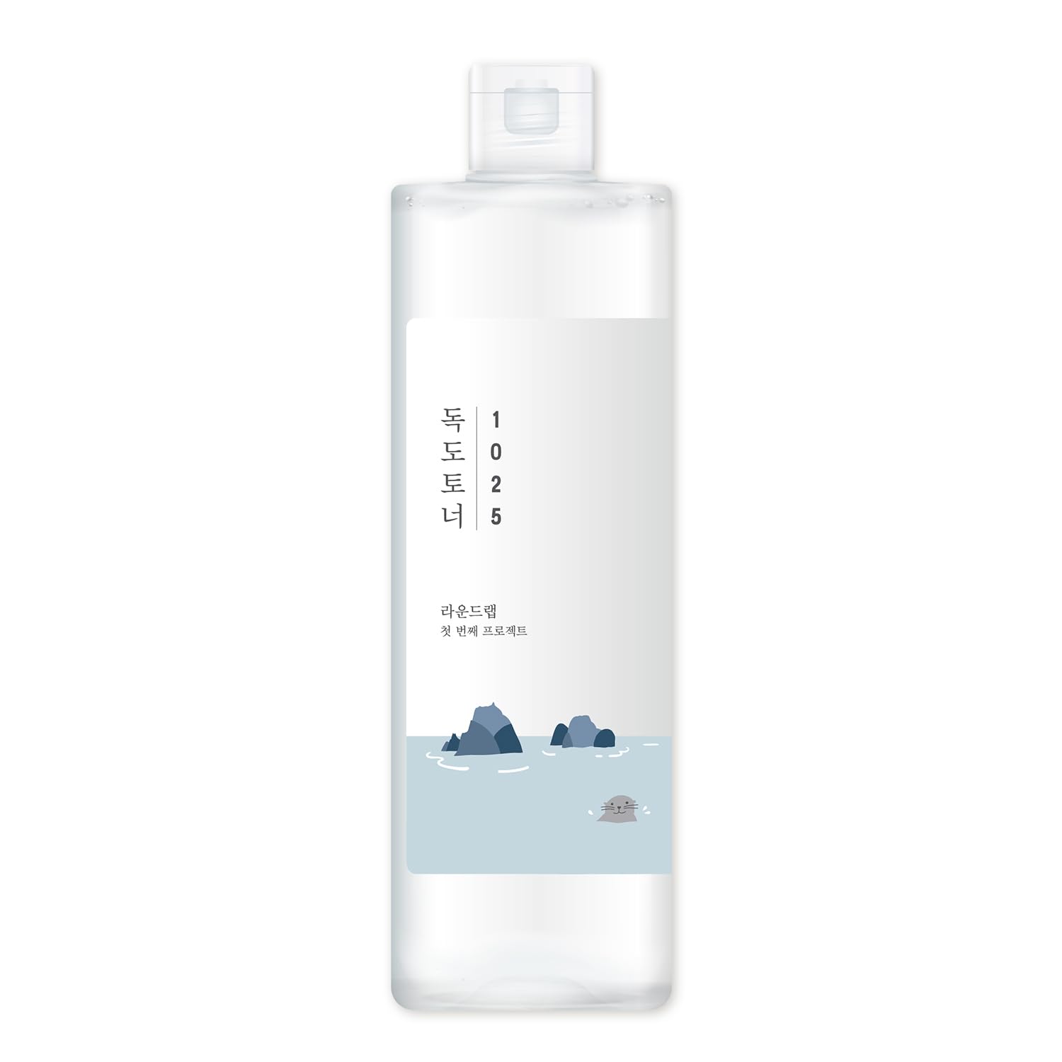 ROUND LAB 1025 Dokdo Toner shows soft, non-sticky finish on skin.