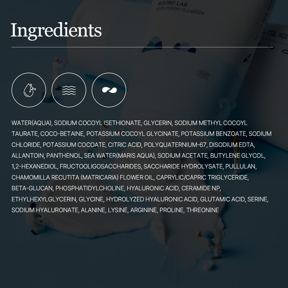 ROUND LAB 1025 Panthenol Allantoin Ceramide closeup signals soothing barrier-supporting ingredients.