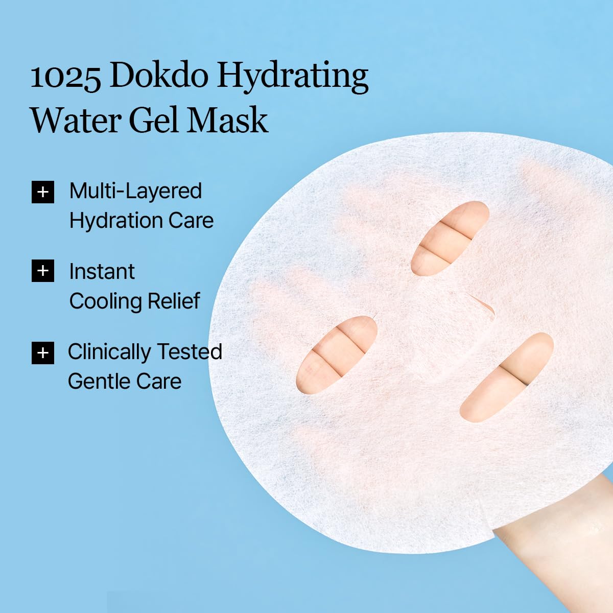 ROUND LAB 1025 Water Gel Mask close-up texture shows smooth, hydrating gel.