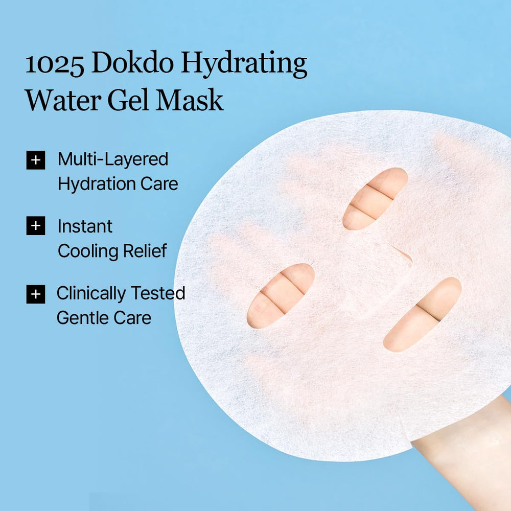 ROUND LAB 1025 Water Gel Mask close-up texture shows smooth, hydrating gel.
