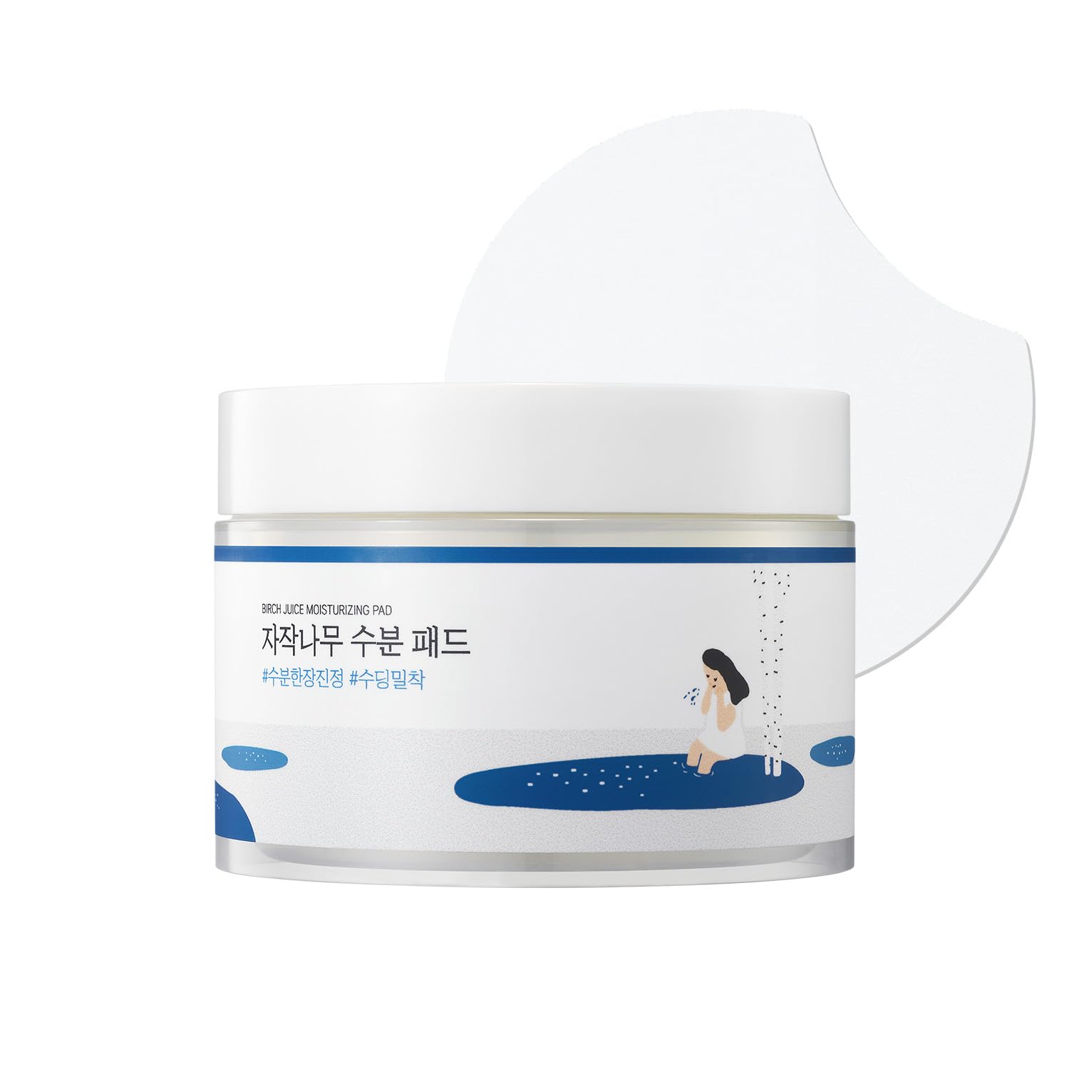 ROUND LAB Birch Juice Moisturizing Pad pack delivers soothing, non-sticky hydration for sensitive skin.