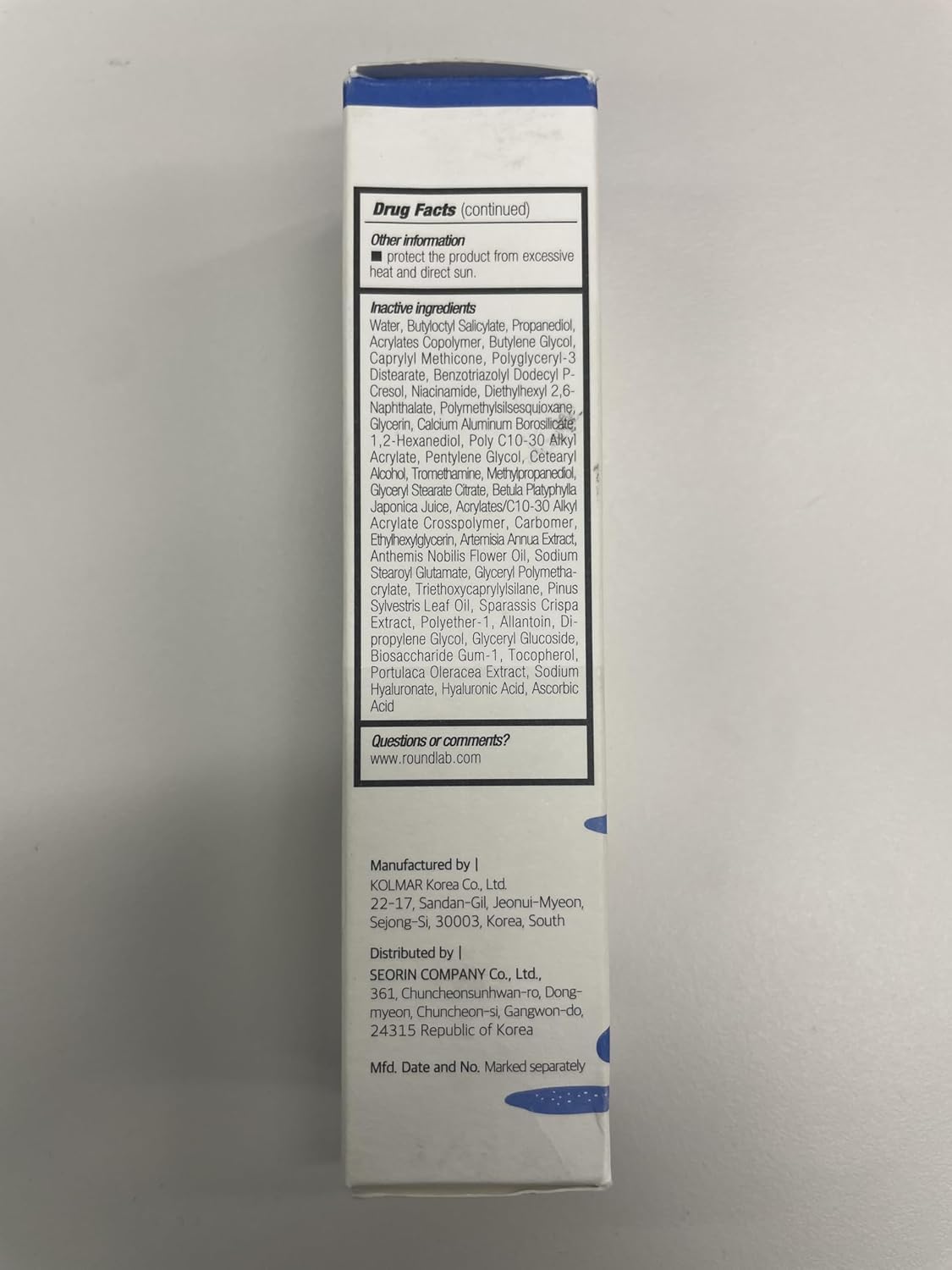 ROUND LAB Birch Juice sunscreen suitable for acne-prone skin and gentle care