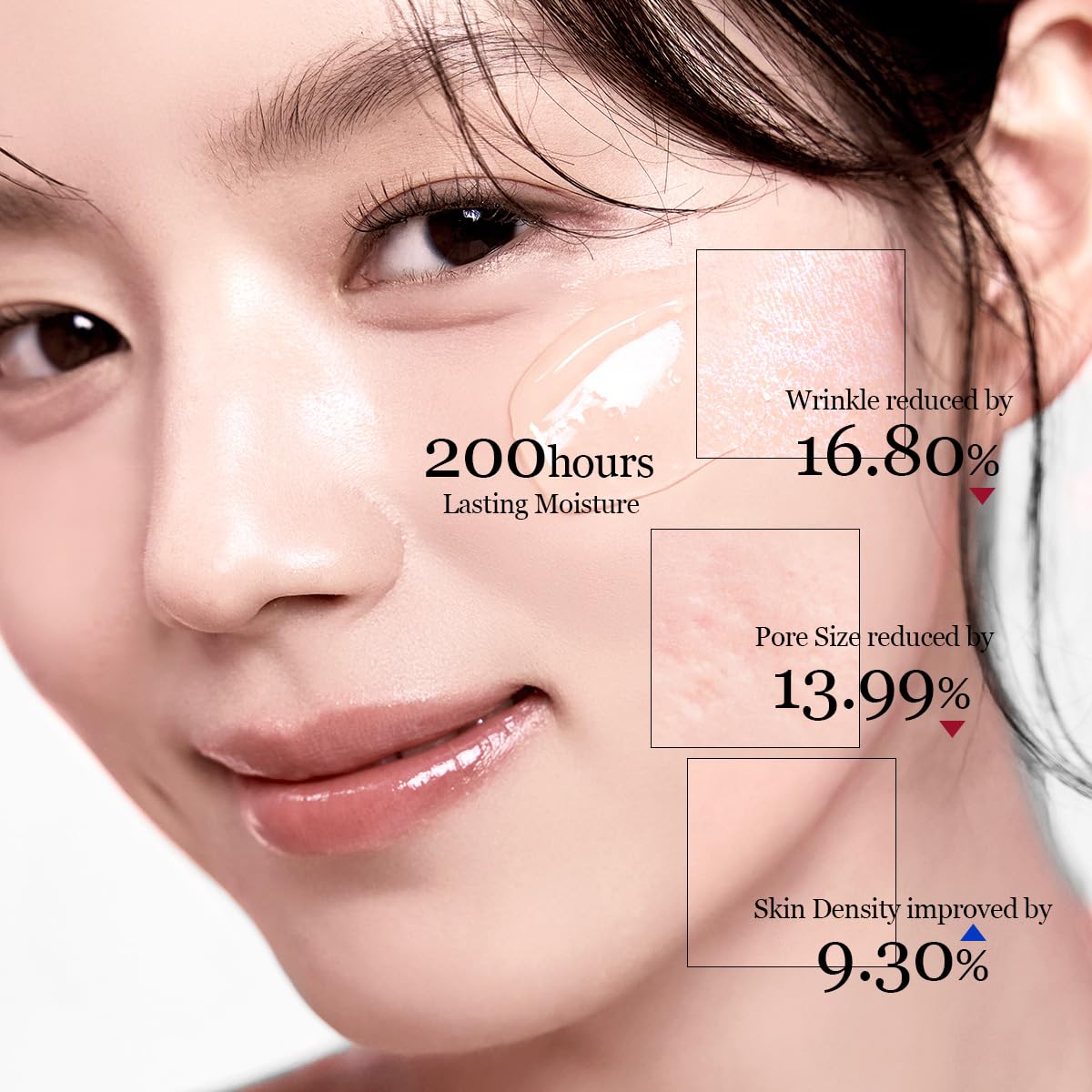 ROUND LAB Camellia Deep Collagen Cream Dongbaek flower illustration emphasizes elasticity-boosting formula.