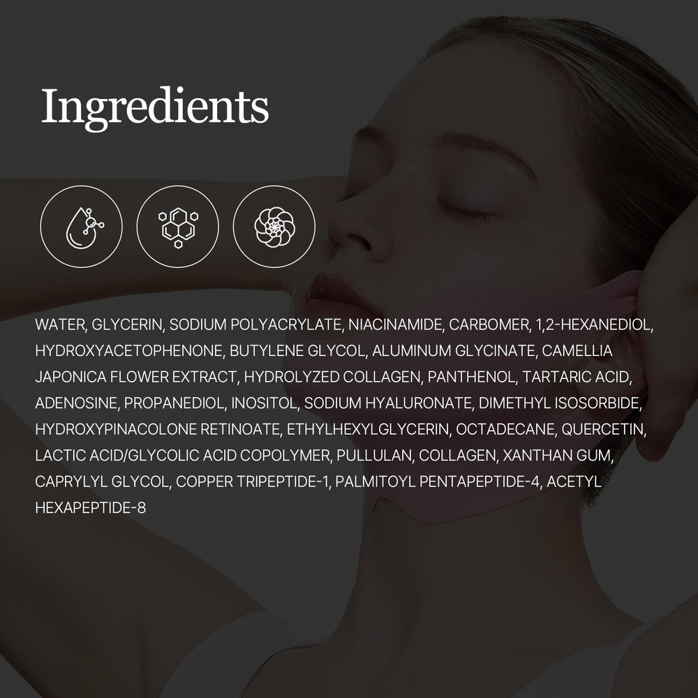 ROUND LAB Camellia Deep Collagen V Lifting Mask delivers refreshing depuffing in minutes.