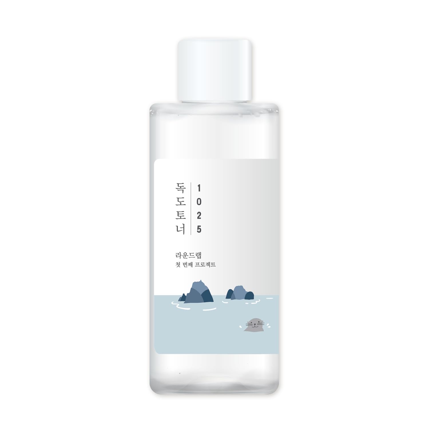 ROUND LAB Dokdo Toner bottle highlights hydrating, gentle exfoliation for refreshed skin.