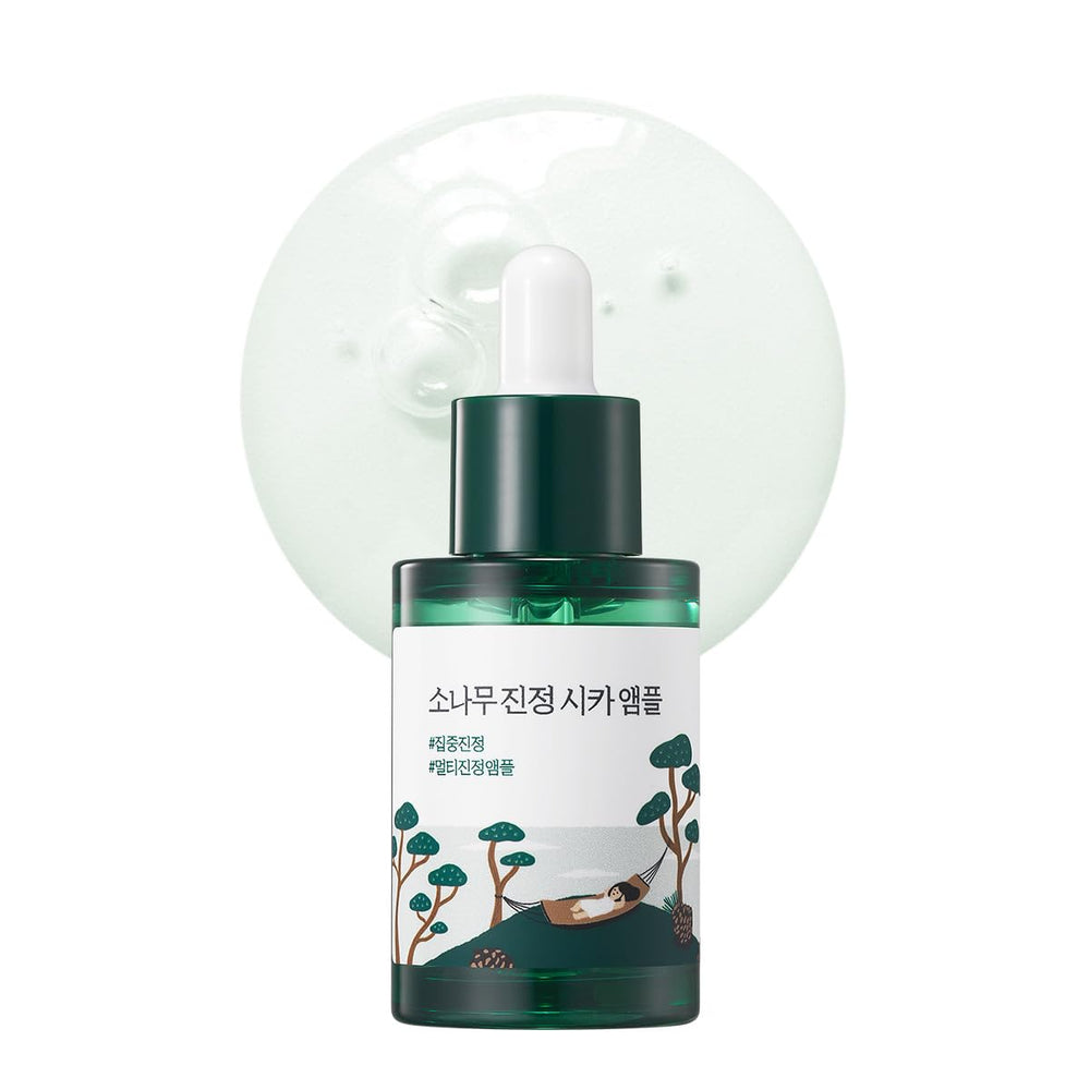ROUND LAB Pine Calming Cica Ampoule bottle relaxing irritated skin and supporting the barrier
