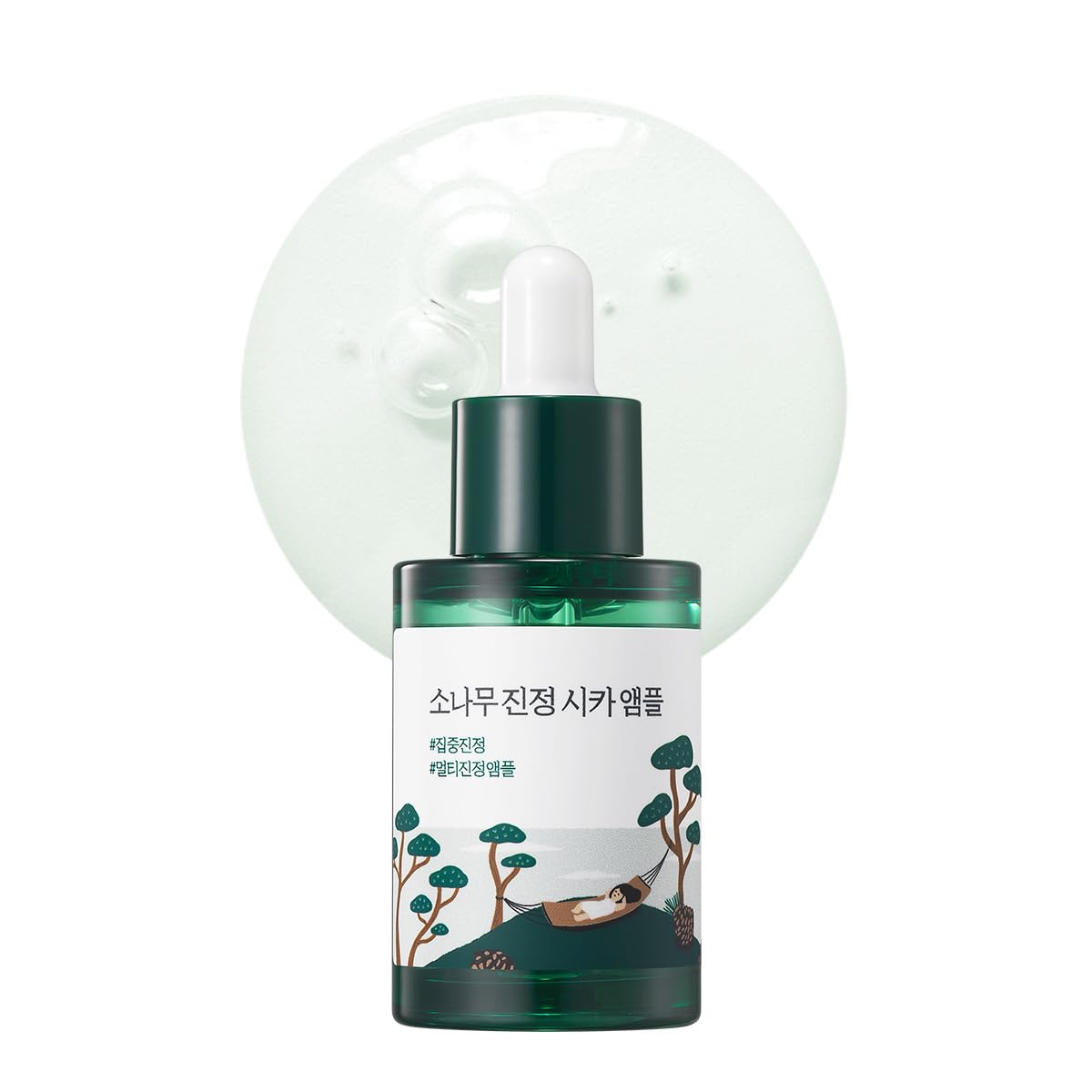 ROUND LAB Pine Calming Cica Ampoule bottle relaxing irritated skin and supporting the barrier