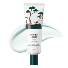 ROUND LAB Pine Calming Cica Cream bottle illustrating a calming skincare ritual