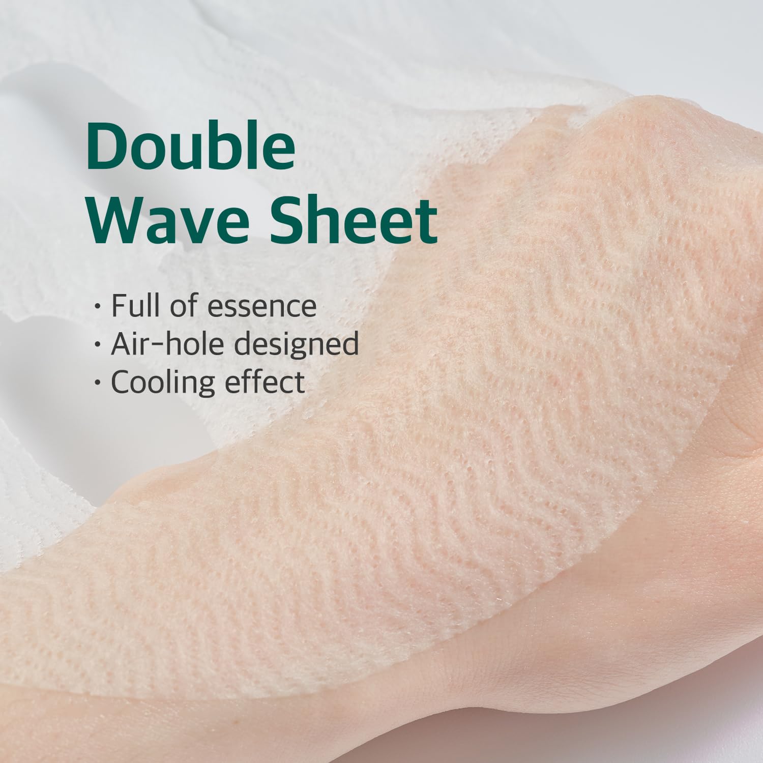 ROUND LAB Pine Calming Cica Mask on-face application provides cooling relief for irritated skin