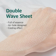 ROUND LAB Pine Calming Cica Mask on-face application provides cooling relief for irritated skin