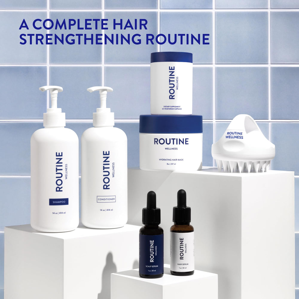 Routine Wellness after-wash hair feels soft and stronger.