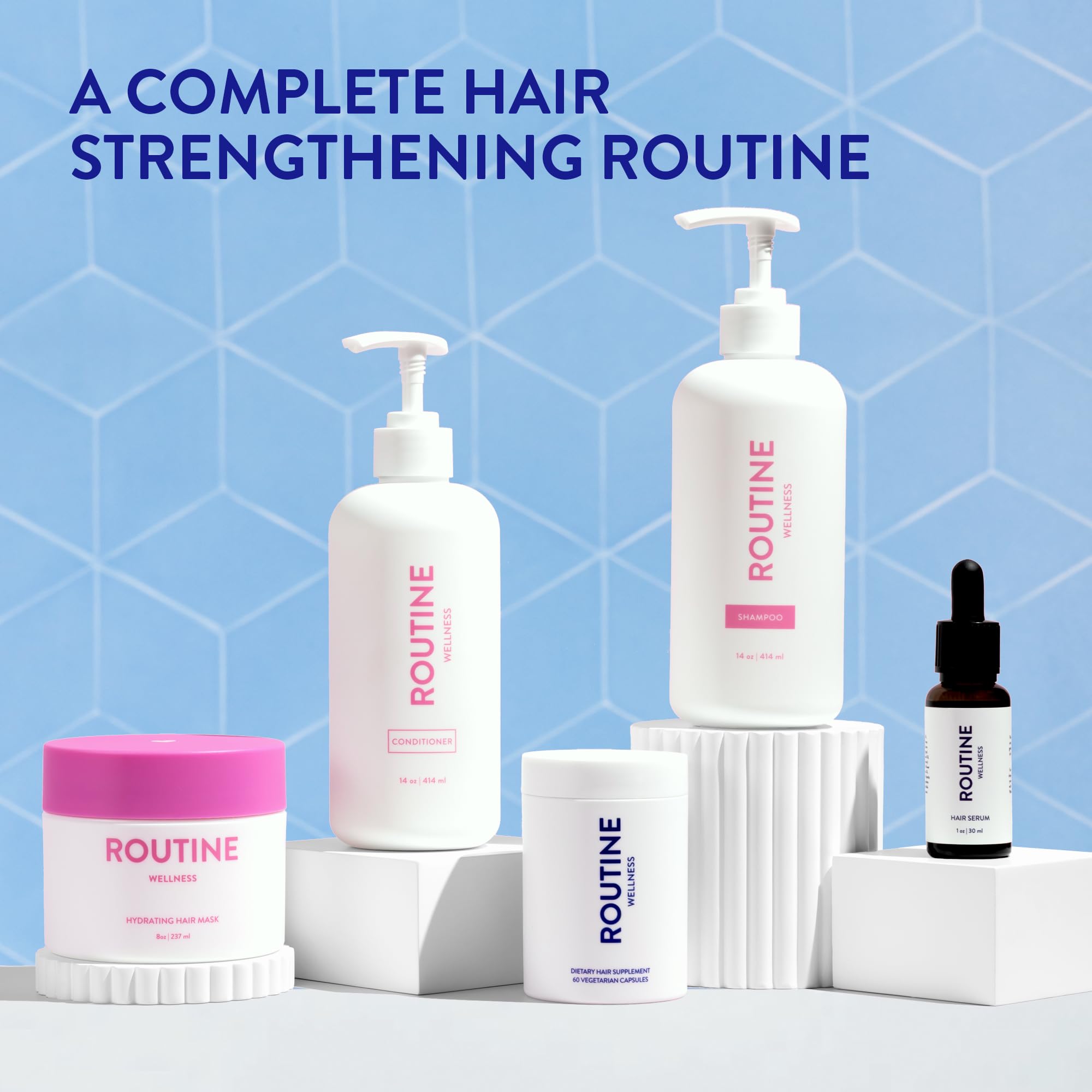 Routine Wellness Anti-Thinning Shampoo natural fragrance hint enhances shower routine