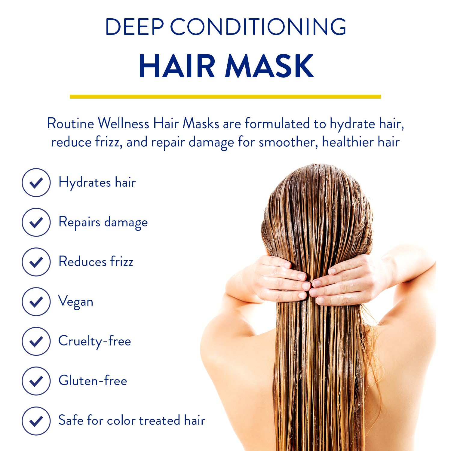 Routine Wellness hair mask biotin and rosemary close-up for stronger hair