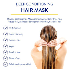 Routine Wellness hair mask biotin and rosemary close-up for stronger hair