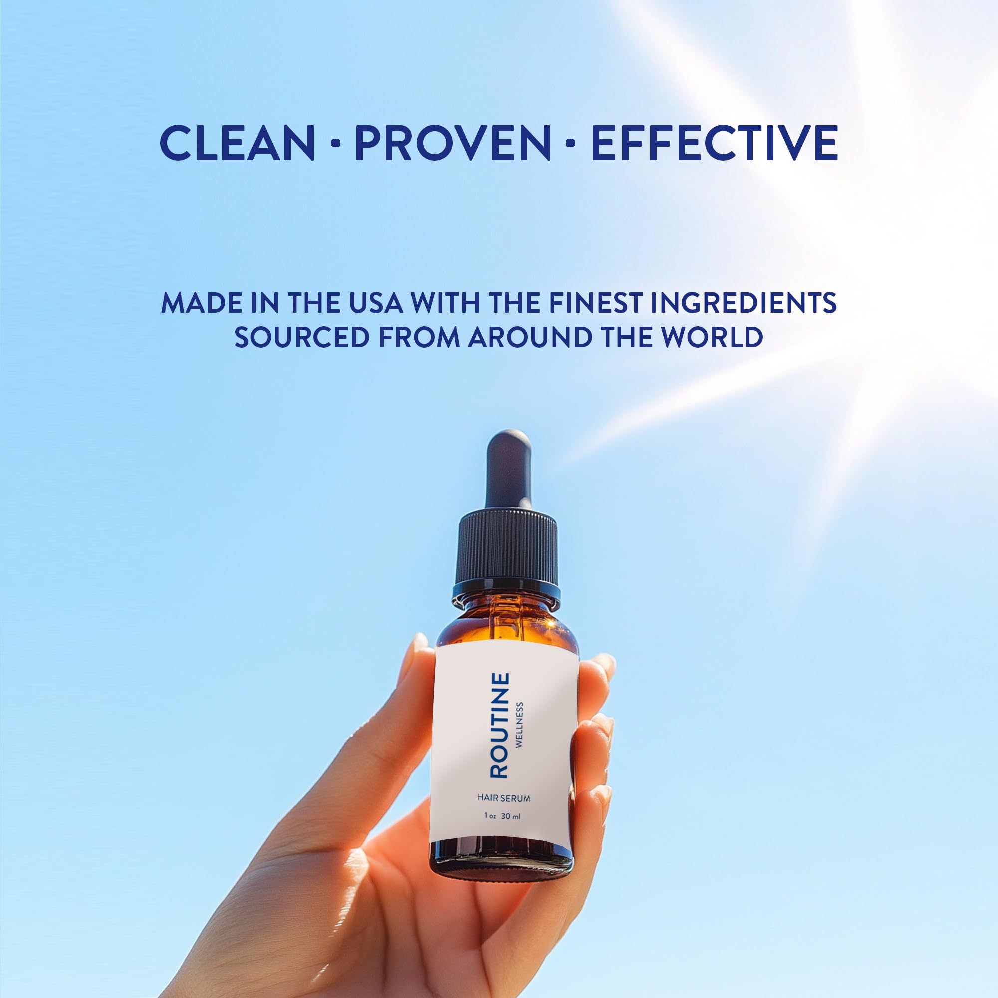Routine Wellness Scalp care scene with gentle massage and product on scalp