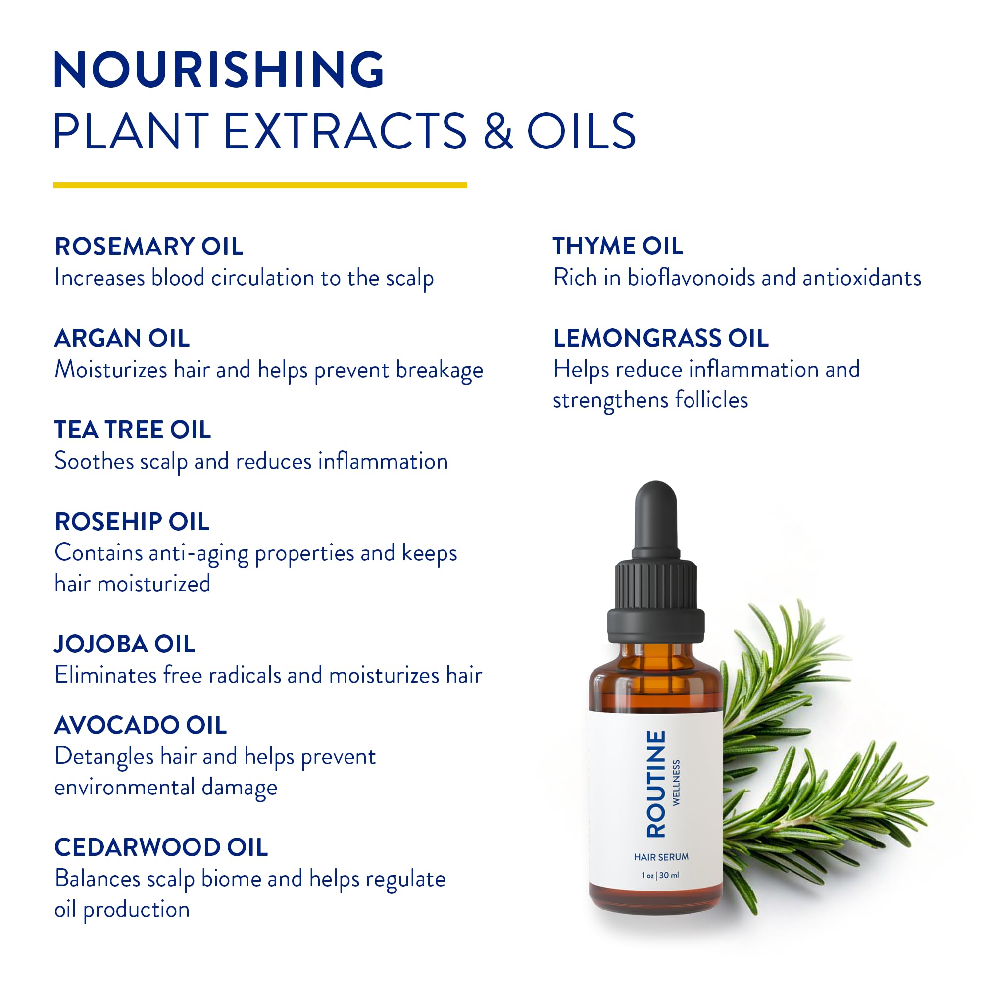 Routine Wellness Hair Serum texture shown for easy application and smooth glide
